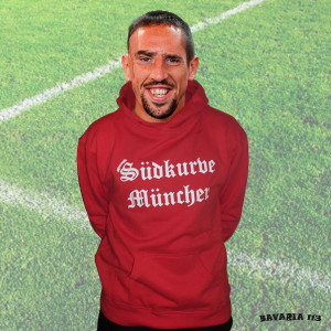 Hoodie Rot Südkurve München vorne